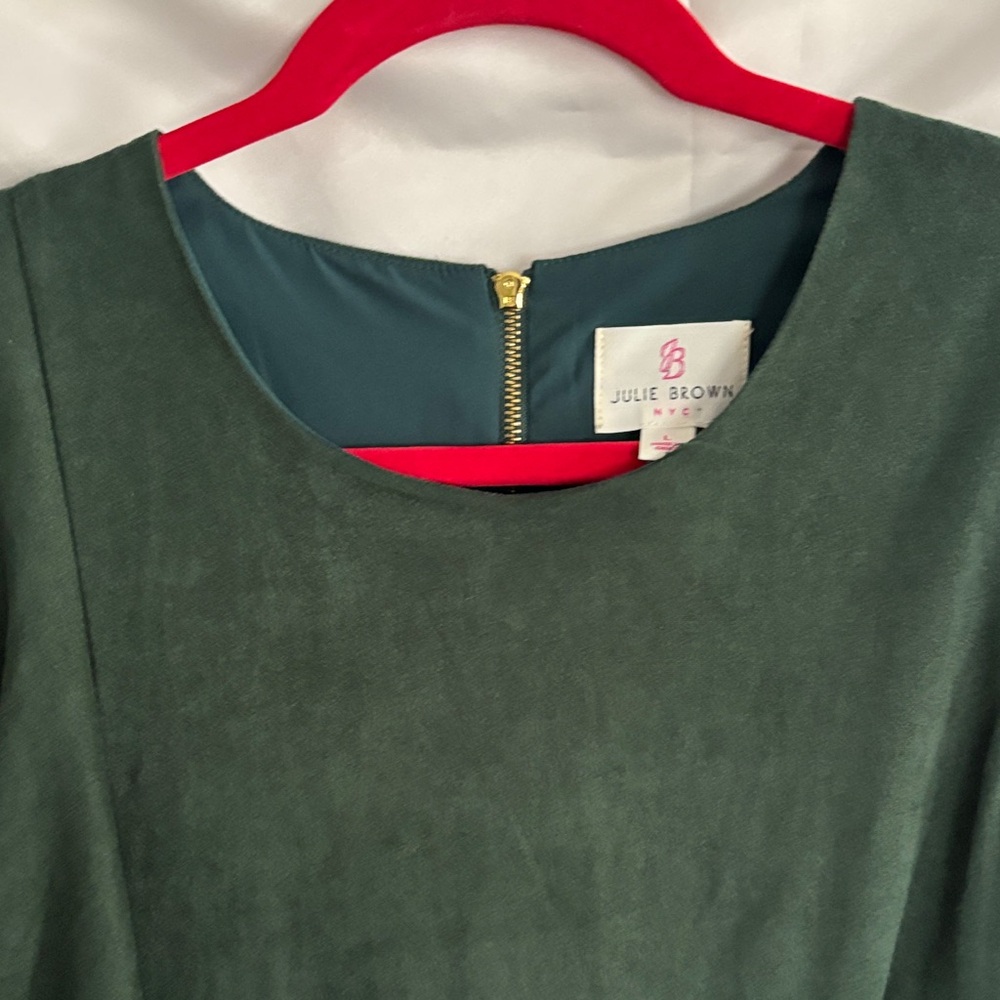 Julie Brown NYC Elegant Green Ruffle Dress - Picture 6 of 10